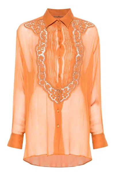 Ermanno Scervino Shirts Brown In Marrone Marroni
