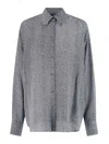 Ermanno Scervino Casual Long Sleeve Herringbone Pattern Top In Black