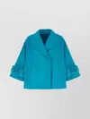 Ermanno Scervino Turquoise Wool Blend Coat