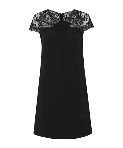 Ermanno Scervino Short Sleeve Dress In Black