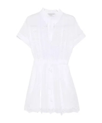 Ermanno Scervino Short Sleeve Dress In White