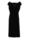 Ermanno Scervino Short-sleeve Midi Dress In Black