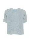 Ermanno Scervino Short Sleeve Sweater In Blue