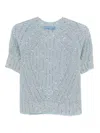 Ermanno Scervino Short Sleeve Sweater In Multi