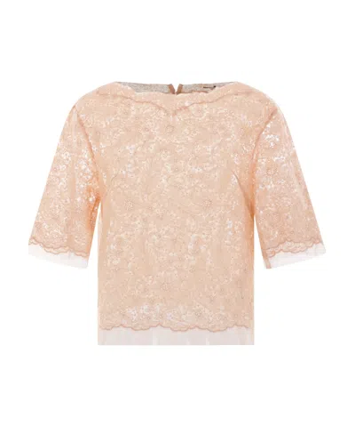 Ermanno Scervino Short-sleeved Shirt In Nude