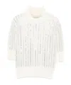 Ermanno Scervino Embellished Turtleneck Top In White