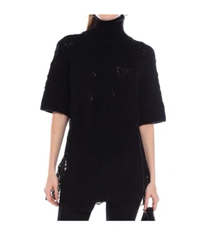 Ermanno Scervino Short-sleeved Sweater In Black