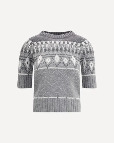 Ermanno Scervino Short Sleeved Sweater In Animal Print