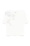 Ermanno Scervino Short-sleeved Top With Delicate Lace Detail
