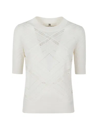 Ermanno Scervino Short-sleeve Round-neck Top In White