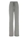 Ermanno Scervino Stretch Silk Palazzo Trousers With Side Stripe In Gray