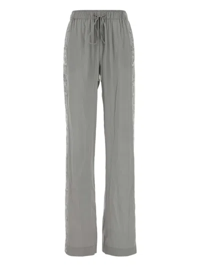 ERMANNO SCERVINO SILK BLEND PALAZZO TROUSERS