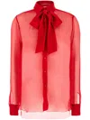 Ermanno Scervino Red Silk Blouse In Red