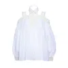 Ermanno Scervino Floral-embroidered Cotton Blouse