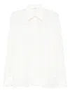 Ermanno Scervino Silk Blouse With Intricate Lace Detailing In White