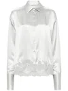 Ermanno Scervino Shirt With Embroidery In Grey