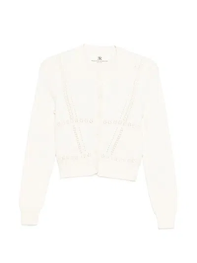 Ermanno Scervino Silk Cotton Cardigan In White
