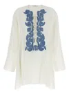 Ermanno Scervino Silk Crepe De Chine Kaftan In White