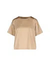 Ermanno Scervino Silk Crew-neck T-shirt With Short Sleeves In Pink