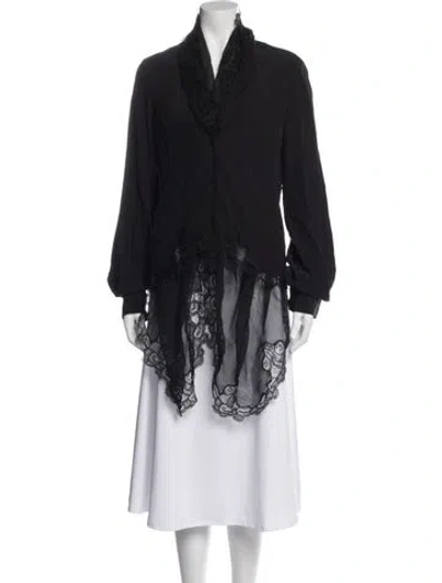 Pre-owned Ermanno Scervino Silk Jacket In Black