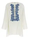 Ermanno Scervino Silk Crepe De Chine Kaftan In White