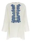 Ermanno Scervino Silk Crepe De Chine Kaftan In White