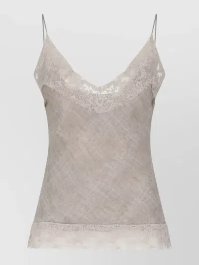 Ermanno Scervino Silk Long-sleeve Nightdress In Neutral