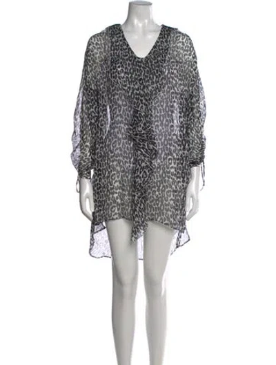 Pre-owned Ermanno Scervino Silk Mini Dress In Multicolor