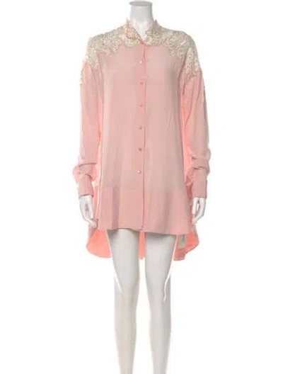 Pre-owned Ermanno Scervino Silk Mini Dress In Pink