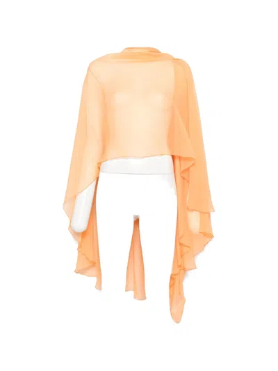 Ermanno Scervino Silk Scarf In Orange