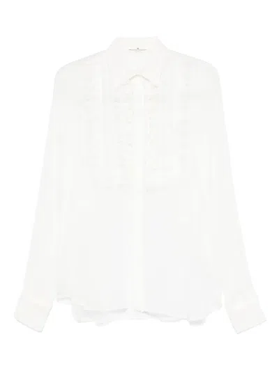 Ermanno Scervino Silk Shirt In 白色