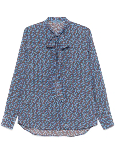 Ermanno Scervino Hemd Aus Seide In Blau
