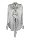 Ermanno Scervino Long-sleeved Frilly Shirt In Blue