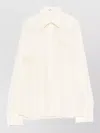 Ermanno Scervino Silk Shirt Embroidered Long Sleeves Sheer Design In White