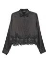 Ermanno Scervino Silk Shirt With Lace Trim