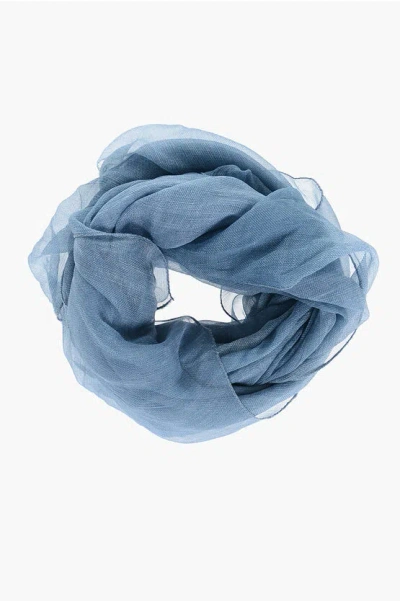 Ermanno Scervino Silk Stole With Embroidered Logo