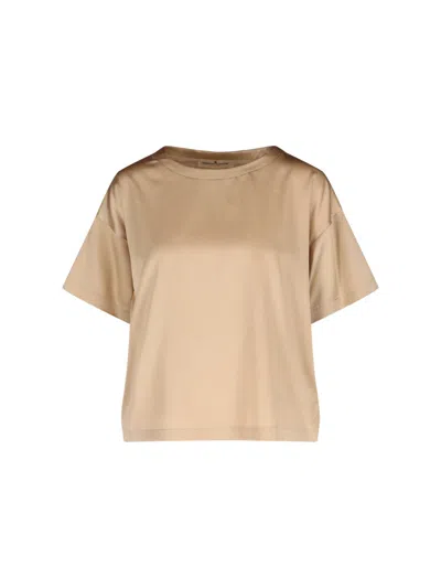 Ermanno Scervino Silk T-shirt In Brown