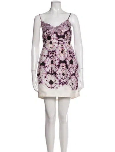 Pre-owned Ermanno Scervino Silk Tie-dye Print Nightgown In Multi