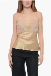Ermanno Scervino Silk Top With Lace Application