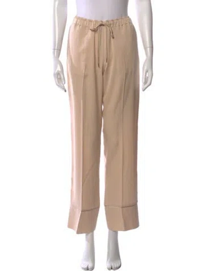 Pre-owned Ermanno Scervino Silk Wide Leg Pants In Neutral