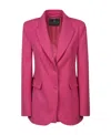 Ermanno Scervino Single-breasted Lined Blazer With Peak Lapel In Pink