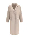 Ermanno Scervino Efezia Button-fastening Flap-pocket Coat In Neutral