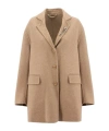 Ermanno Scervino Single Breasted Coat In Brown
