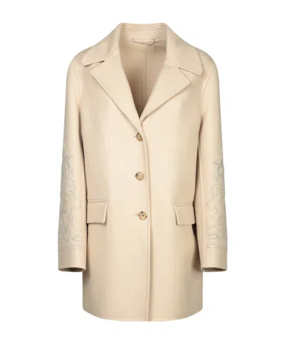ERMANNO SCERVINO ERMANNO SCERVINO SINGLE BREASTED EMBROIDERED COAT