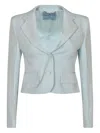 Ermanno Scervino Single-breasted Cropped Jacket In Gray