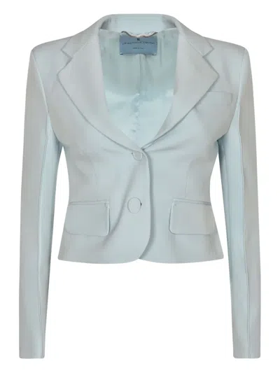 Ermanno Scervino Single-breasted Cropped Jacket In Gray