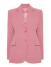 Ermanno Scervino Single-breasted Tailored Jacket With Notched Lapel In Pink