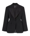 Ermanno Scervino Single-breasted Jacket In Technical Cady In Black