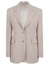 Ermanno Scervino Tailored Single Breasted Jacket With Flap Pockets In Neutral