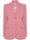 Ermanno Scervino Single-breasted Tailored Jacket With Notched Lapel In Pink